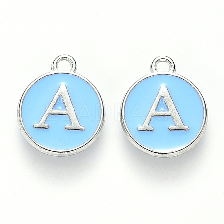 Platinum Plated Alloy Enamel Charms LS-X-ENAM-S118-04A-P-1