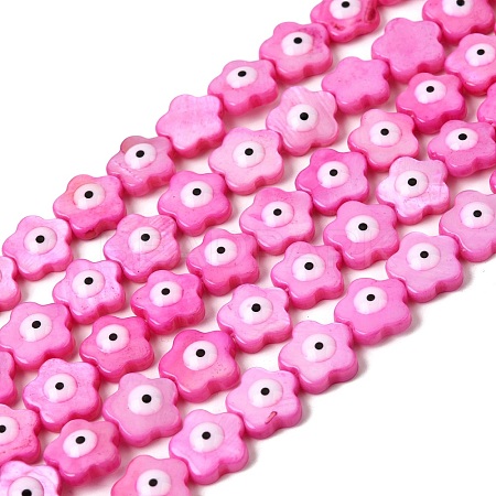 Dyed Natural Freshwater Shell Beads Strands SHEL-A006-03A-1