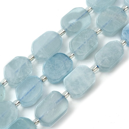 Natural Aquamarine Beads Strands G-C098-A10-01-1