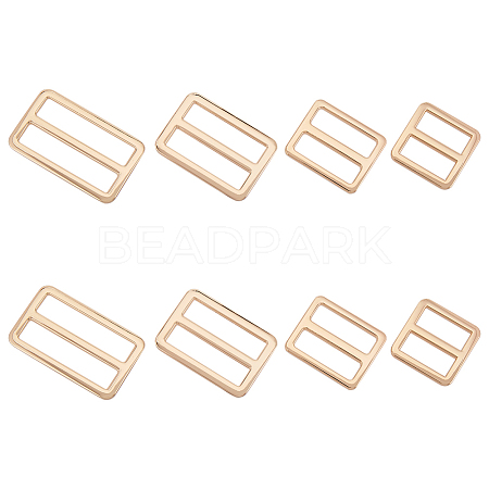 8Pcs 4 Styles Alloy Slider Buckles FIND-GF0007-01LG-1