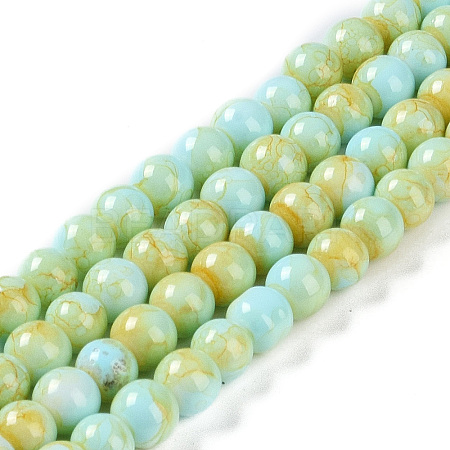 Baking Paint Glass Bead Strands GLAA-H031-01A-08-1