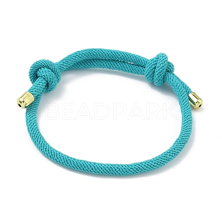 Adjustable Nylon Round Milan Cord Slider Bracelet Making FB-H001-01G-08-1