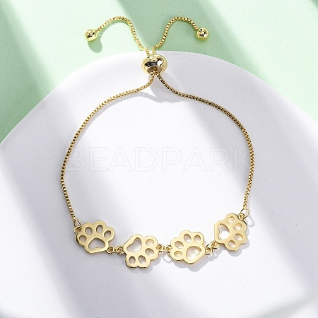 Brass Box Chain Slider Bracelets BJEW-S169-01G-1