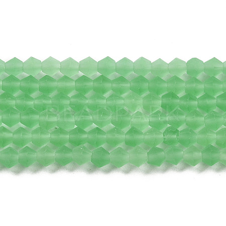 Imitate Austrian Crystal Frosted Glass Beads Strands LS-GLAA-F029-TM4mm-B24-1