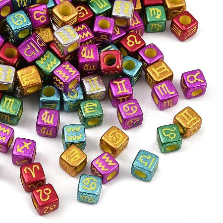 Opaque Acrylic Beads OACR-H052-03B-1