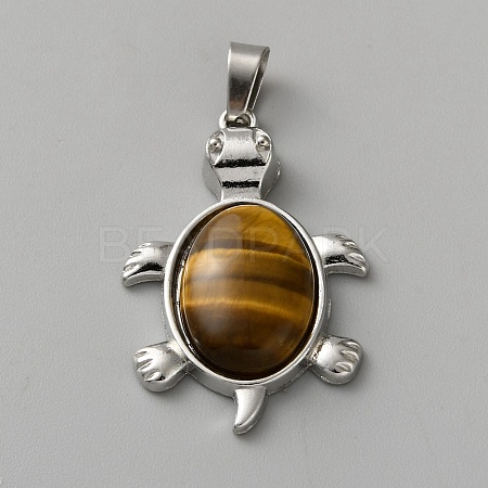 Natural Tiger Eye Pendants G-WH0030-46F-1