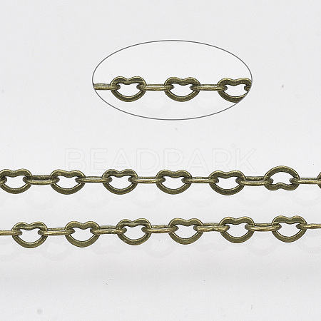 Brass Heart Link Chains CHC-T008-03AB-01-1