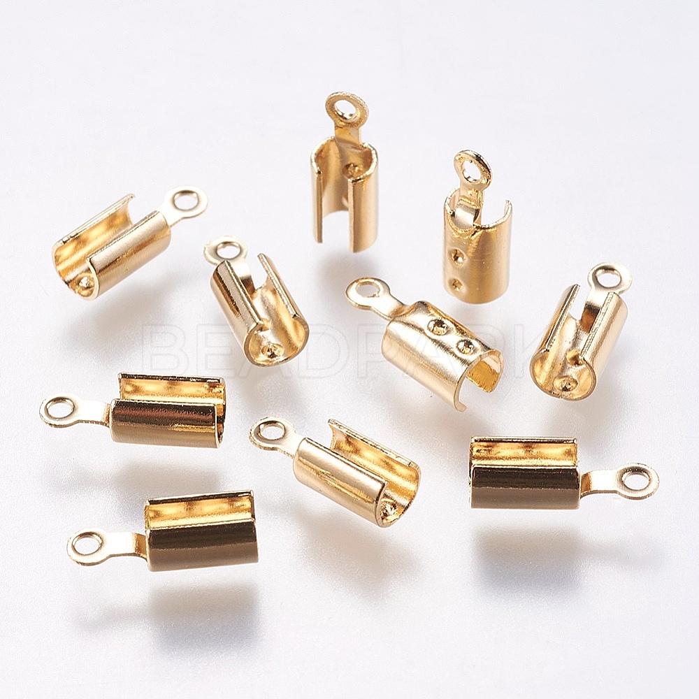 Brass Folding Crimp Ends - Beadpark.com