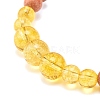 Natural Mixed Gemstone Beaded Stretch Bracelet BJEW-JB07731-6