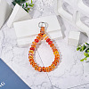 Resin Rondelle Bead with Polyester & Spandex Cord Phone Hand Strap Chains HJEW-TADJ0012-4