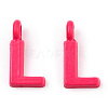Rack Plating Spray Painted Alloy 1-Loop Link Pendants PALLOY-N176-01L-2
