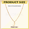 1Pc Brass Chain & 304 Stainless Steel Letter Pendant Necklaces NJEW-LP0001-35J-G-2