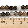 Natural Black Agate Beads Strands X-G-L555-04-6mm-6