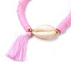 Handmade Polymer Clay Heishi Beads Stretch Bracelets BJEW-JB04250-M-3