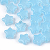 Transparent Spray Painted Glass Beads X-GLAA-N035-01-A06-1