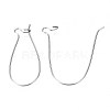 Tarnish Resistant 304 Stainless Steel Hoop Earring Findings STAS-S117-008F-01-3