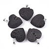 Electroplate Natural Druzy Geode Agate Pendants G-S344-58A-01-1