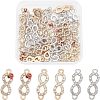 SUPERFINDINGS 48Pcs 3 Style Alloy Rhinestone Links Connectors ALRI-FH0001-04-1