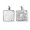 Tibetan Style Pendant Cabochon Settings TIBEP-A123359-AS-FF-2