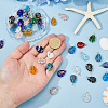 48Pcs Handmade Millefiori Glass Pendants PALLOY-HS00035-3