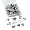 100Pcs 10 Styles Tibetan Style Alloy Connector Charms TIBE-CJ0001-27-9