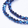 Electroplate Glass Beads Strands EGLA-J026-3mm-F18-2