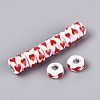Lampwork & Brass Core European Beads LAMP-Q042-01F-2