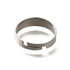 Adjustable 304 Surgical Stainless Steel Cuff Ring Settings STAS-F311-21P-02-3