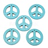Synthetic Howlite Big Pendants TURQ-GP204-1-2