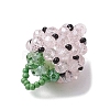 Glass Seed Beaded Pendants PALLOY-GD00003-02-4
