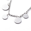 304 Stainless Steel Pendant Necklace NJEW-G334-08P-2