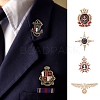 SUPERFINDINGS 6Pcs 6 Style Anchor & Eagle & Crown & Star Enamel Pins JEWB-FH0001-14-6