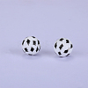 Printed Round Silicone Focal Beads SI-JX0056A-222-1