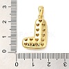 Brass Micro Pave Cubic Zirconia Pendants KK-E061-03G-12-3