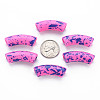 Opaque Spray Painted Acrylic Beads MACR-S372-001F-B06-3