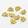 Vintage Elephant Charms A-PALLOY-ZN-47017-AG-F-2
