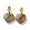 Natural Unakite Pendants G-C023-07E-2