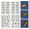 4 Sheets 11.6x8.2 Inch Stick and Stitch Embroidery Patterns DIY-WH0455-040-1