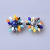 Natural Lapis Lazuli Stud Earrings EJEW-JE03050-03-2