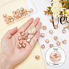 40pcs Handmade Inner Flower Gold Sand Lampwork Round Beads LAMP-OC0001-37-2