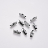 304 Stainless Steel Ribbon Crimp Ends X-STAS-S112-001E-P-2