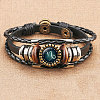 12 Constellations PU Leather Multi-strand Bracelets WGFD09F-10-1