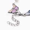 Link Bracelets & Dangle Earrings & Necklaces Jewelry Sets SJEW-JS01081-1-5
