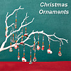 Christmas Theme Alloy Enamel Pendant Decorations HJEW-AB00265-4