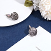 1 Pair Tibetan Style Brass Cufflinks for Men FIND-BBC0002-18-4
