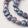 Electroplated Natural Cultured Freshwater Pearl Beads Strands PEAR-G007-07-3