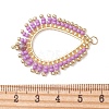 Glass Seed Beaded Pendnats PALLOY-MZ01361-01-3