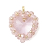 Brass Glass Pendants PALLOY-MZ00981-06-1
