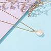 Natural Baroque Pearl Keshi Pearl Pendant Necklaces NJEW-JN03372-03-5