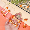 6Pcs 2 Styles PVC Model Food Bone Display Decoration AJEW-SC0004-17-3